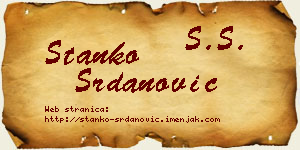 Stanko Srdanović vizit kartica